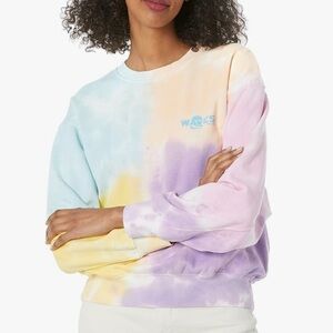 Billabong pastel colors tie die sweat shirt womens size small (F33)